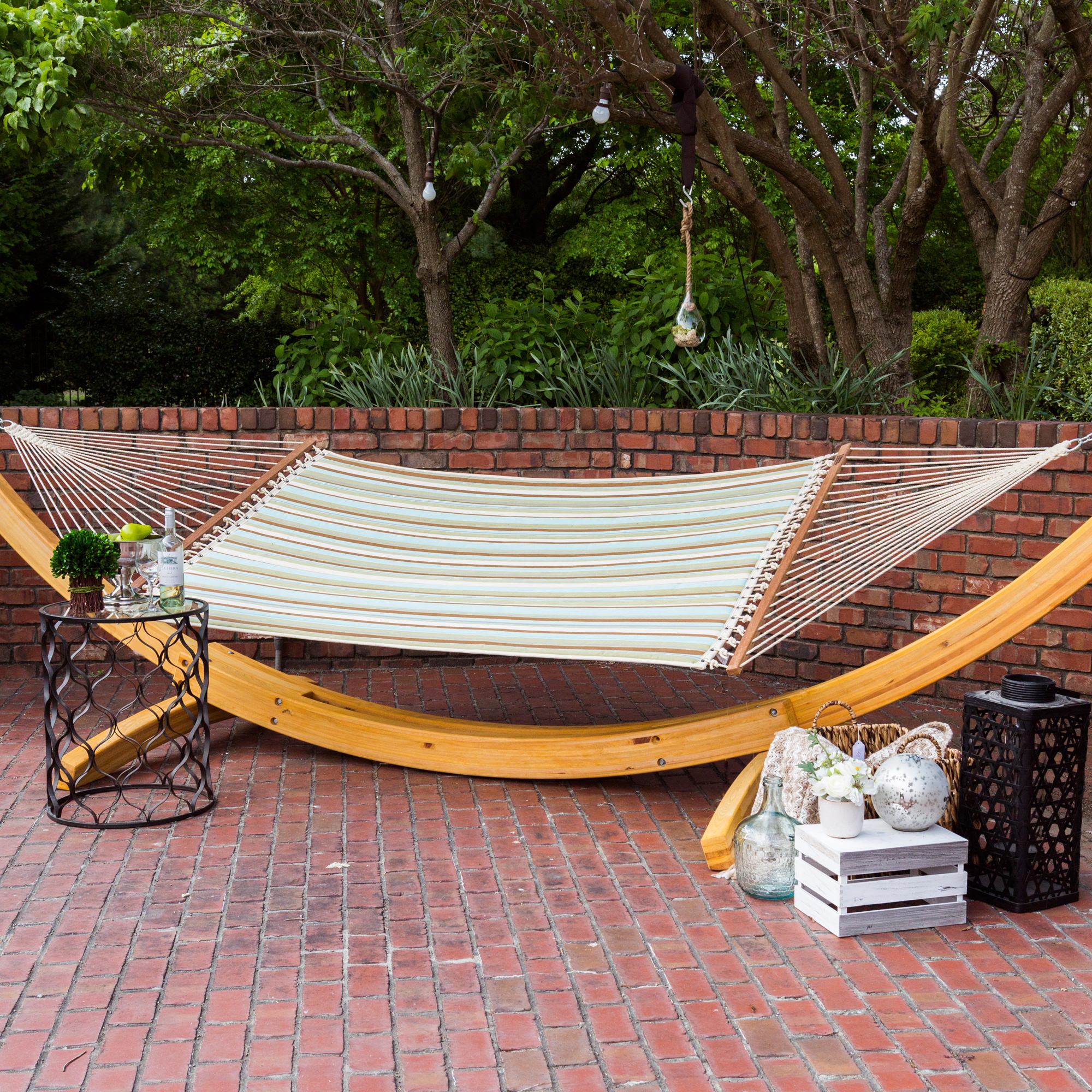 Hatteras Hammocks Quilted Hammock-Spring Bay Stripe