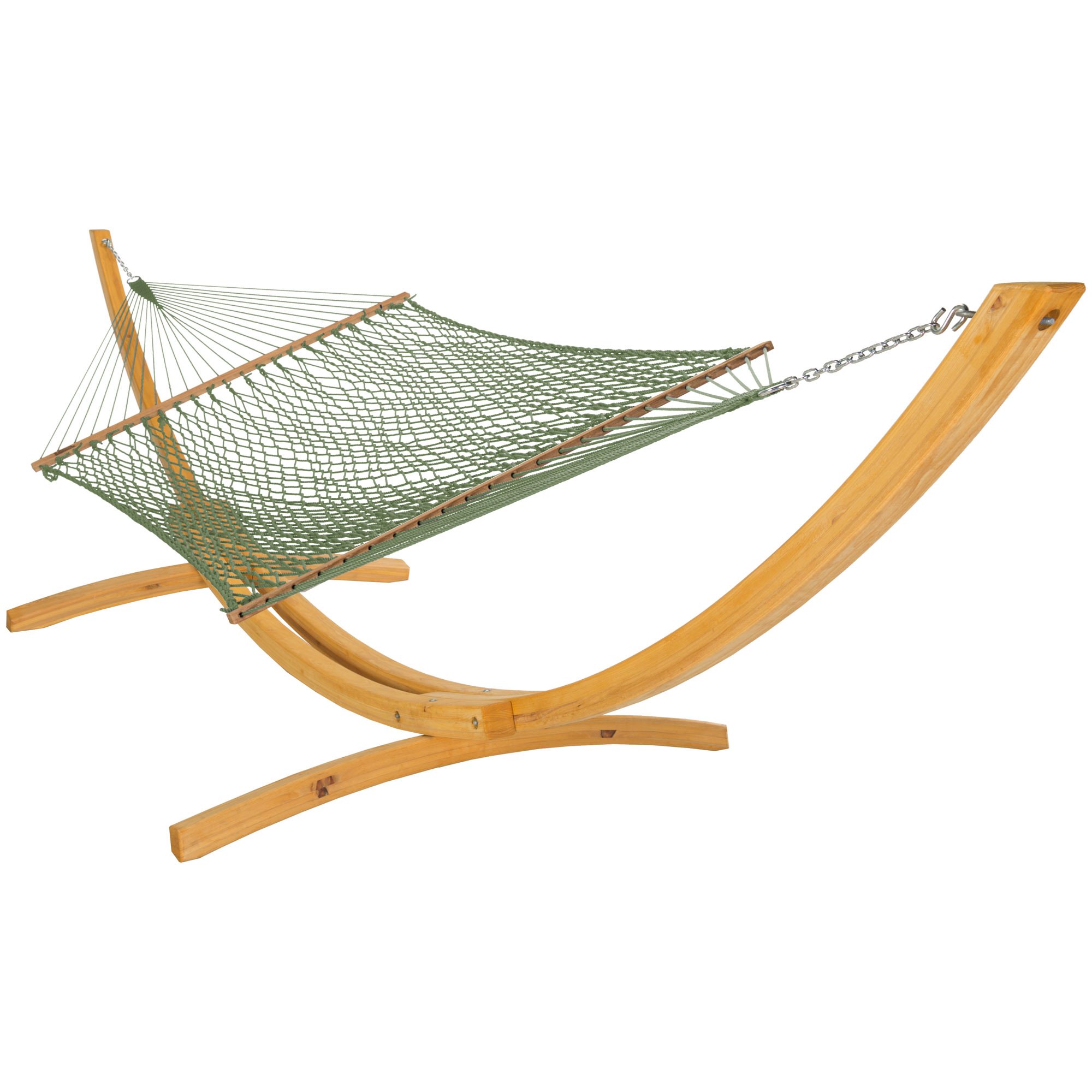 Pawleys Island Deluxe DuraCord Rope Hammock- Meadow Green